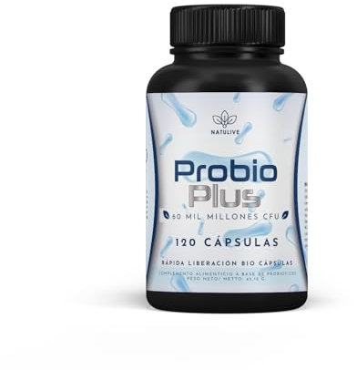 Probio Plus | Potente probiótico intestinal | alto contenido en probióticos y prebióticos | mejora el tracto digestivo y la salud estomacal | 120 caps.