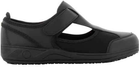 SAFETY JOGGER Safety Shoes for Women 7 UK - Camille - Lightweight Comfortable Velcro Work Shoe, Ideal for Nurses, Kitchen or Indoor, Non Slip and Shock Absorbing, Oxypas Black