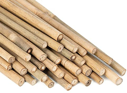 Plant Stakes,18N Natural Bamboo Stakes, 20Pcs Garden Plant Support Stakes