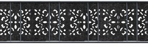 zaun|zu® Sichtschutzstreifen Design Vlies mit Laserdekor Ornament - Nachhaltig, UV-beständig und wetterfest - Moderne Optik und Montagefreundlich