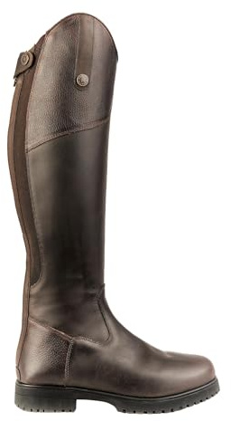 Moretta - Ventura Lite Leather Riding Boots for Boys/Girls (38 EU) (Dark Brown)
