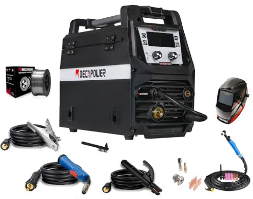 Decapower 220V Saldatrice 120A Arco Lift TIG FLUX MIG senza gas 3 in 1 Saldatrice filo senza gas Domestico (FLUXMIG-120)