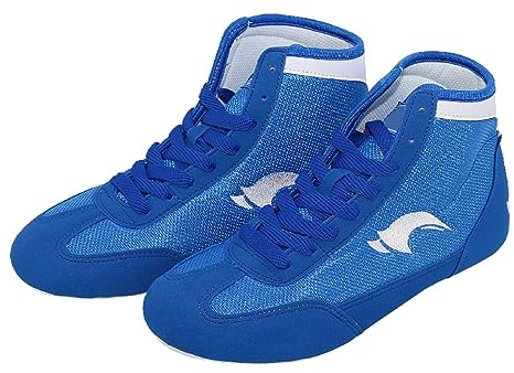 Chaussures de boxe hautes pour enfants - Chaussures de lutte longues - Chaussures de boxe - Chaussures de compétition - Chaussures d'entraînement pour enfants - Chaussures de combat pour garçons -