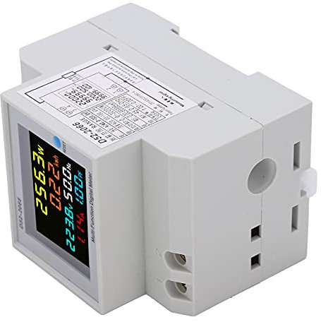 Contatore di Energia Intelligente Monofase Wattora con Display LCD Colorato - Contatore Elettrico 220 V Compatto e Preciso per Uso Domestico e Industriale