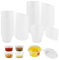 100 Piezas Tarros de Plastico con Tapa Pequeños, 25ml Contenedores de Plástico Recipientes Herméticos Comida Vasos, Indicado para Salsas, Sopas, Condimentos, Cremas (1oz)