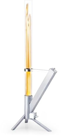 Feuerrohr Klassik – Edelstahl Feuersäule und Pelletfackel für Tolles Ambiente-Feuer – Terrassenheizer und Gartenkamin Alternative für Deine Terrasse und Garten