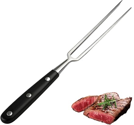 Fourchette à viande en acier inoxydable avec manche – Fourchette de cuisson à la viande 27 cm, idéale pour grill, rôti et service