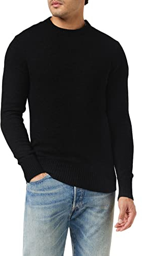 Schott NYC Uomo Pllance1 Maglione Pullover Not Applicable, Black, Large