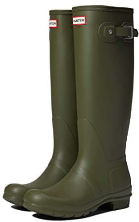 Hunter Stivali originali Tall classic, unisex – adulti in gomma con gambo alto, foglia d'uliv, 37 EU