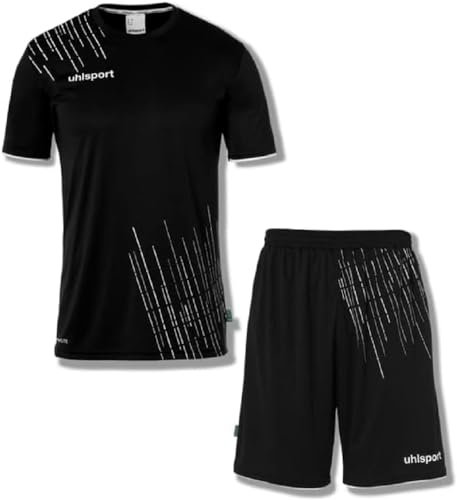 uhlsport Herren Score 26 Fußball Trikot-Set - Fußball-Set Bestehend Aus Trainings-Shirt Und Trainings-Hose, Schwarz/Weiß, S EU