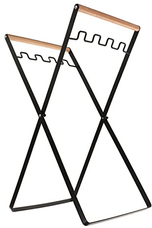 EVTSCan Supporto per Sacco della Spazzatura in Plastica - Supporto per Sacco per Riciclaggio Pieghevole Nero, Supporto per Sacco per Immondizia Appeso Pieghevole per Accessorio per Barbecue da Cucina