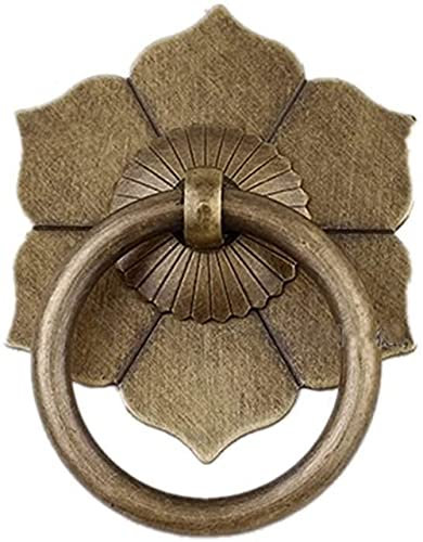 Maniglia Con Fibbia Per Porta In Rame Vintage, Battente Per Porta, Maniglia In Rame Facile Da Installare, Maniglia In Rame Per Decorazione Porta, Battenti Per Porta D'ingresso-Bronze