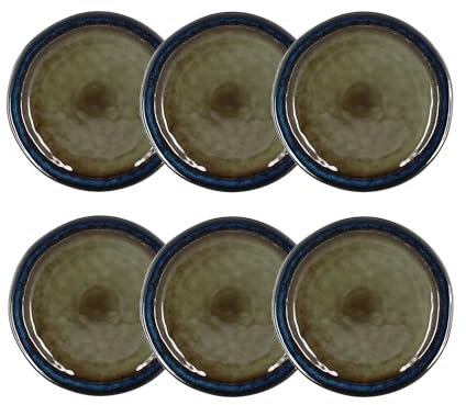 OGO LIVING - 6 Teller Certaldo 27 cm aus braunem Steinzeug – 2614380