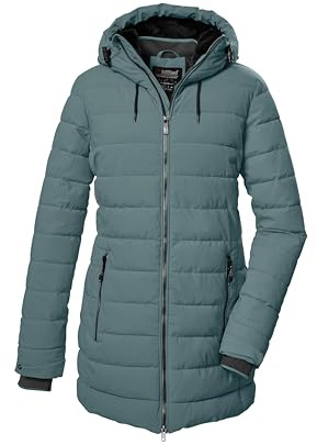 killtec dam quiltad parka/parkas med huva KOW 55 WMN QLTD PRK, blågrå, 36, 41809-000