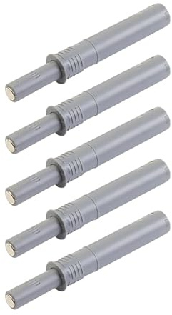 Folpus Push Out Polches Push Push Catches Dumper Push Push Push Apreter Spring en Cierre para el vestuario de la cocina Muebles de cocina RVS, Gris