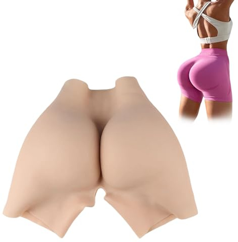 Tex-Eorey Bragas De Silicona Pantalones De Glúteos Enormes Bragas Acolchadas De Moldeador De Glúteos Artificiales para Mujeres Caderas Falsas,Blanca,One Size