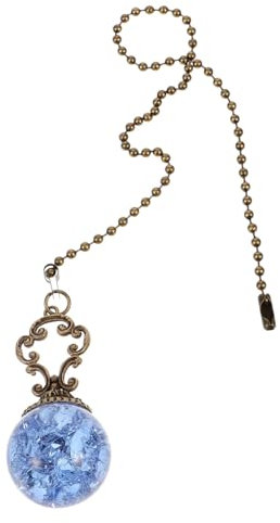 HOMSFOU Cadena De Tirón De Ventilador Esfera De Extensión Para Lámparas y Ventiladores Accesorio Vintage De Antiguo