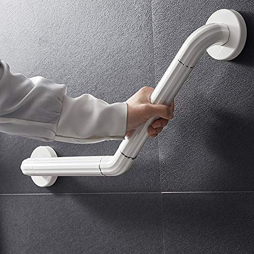 AXSDEJT Barre D'appui Salle de Bain, ABS Barre D'appui Blanc pour Handicapé Etanche Poignée Baignoire de Sécurité Antidérapant Barre de Maintien Douche