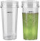 470ml Cup for Ninja 700W Slim Blender QB3001UKS, Also Fit The Ninja BL770 BL780 BL660 BL740 BL810 - Ninja Smoothie Maker Replacement Parts - 2 Pack