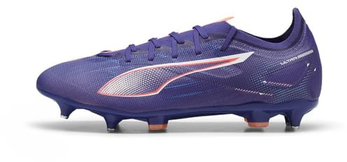 PUMA Unisex Ultra 5 Match Mixed Soft Ground Football Boots, Lapis Lazuli-PUMA White-Sunset Glow, 7 UK