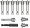Xiciki 10 PCS Drywall Screw Depth Setter, Drywall Positioning Bit, Plasterboard Hex Shank Positioning Bit Batch Head