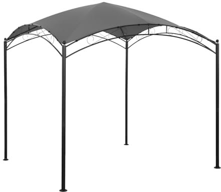 Angel living Gartenpavillon 2.5x2.5M, Wasserabweisend und UV-bestandig Pavillon, Ideal fur Freizeit und Partys (Grau)