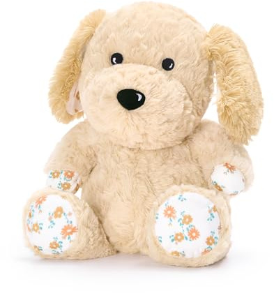 shownicer Bolsa de calor con forma de perrito de peluche, 0,8 kg, a calidez en el microondas, almohada de peluche para mascotas, juguete de peluche para perros, regalo para adultos y niños de 3+ años
