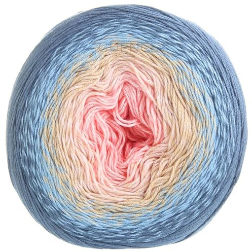 Yarn Art YarnArt 55% Cotton 45% Acrylic 250g Multi Cotton Yarn Rainbow Crochet Yarn Spring Summer - 1 Fine Sport Ball (262)