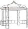 Goliraya Gazebo Padiglione da Giardino Rotondo in Ferro - Tetto Antracite, 300 x 290 cm