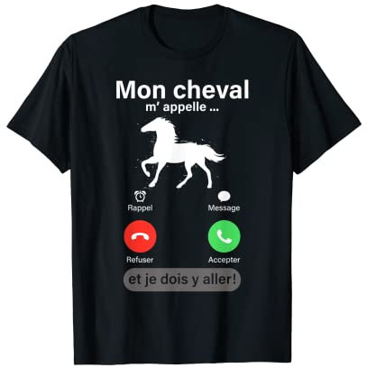 Humour Cheval Cadeau Homme Femme Enfant Equitation Tee T-Shirt