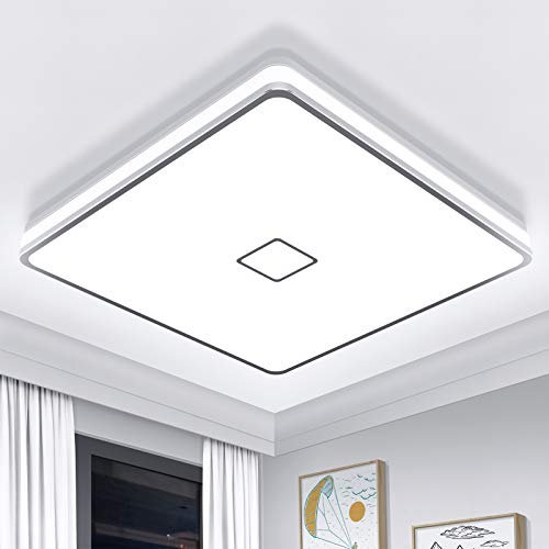 Airand Deckenlampe Bad Deckenleuchte LED 24W Badlampe IP44 Wasserdicht Badezimmer Lampe Ø32.5CM Deckenleuchte Für Bad Wohnzimmer Küche 2050LM Deckenlampe Balkon Korridor Flur 5000K Kaltweißes