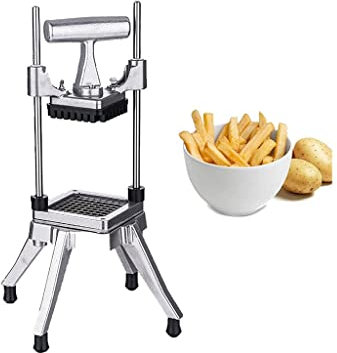 Pommes frites potatisskärare kommersiell fransk frites skärare, kommersiell grönsaks tärning, rostfritt stål blad snabbhackare maskin lätt för lök tomat peppar potatis hackare