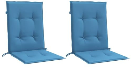 vidaXL Niedriglehner Auflagen 2 STK., Polster Kissen für Gartenmöbel, Stuhlauflage Sitzauflage für Gartenstuhl, Gartenstuhlauflagen, Melange Blau 100x50x4cm Stoff