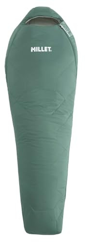 Millet - Sac De Couchage BAIKAL 750-2 Saisons Léger Résistant 10 °C, Vert, Ouverture Droite