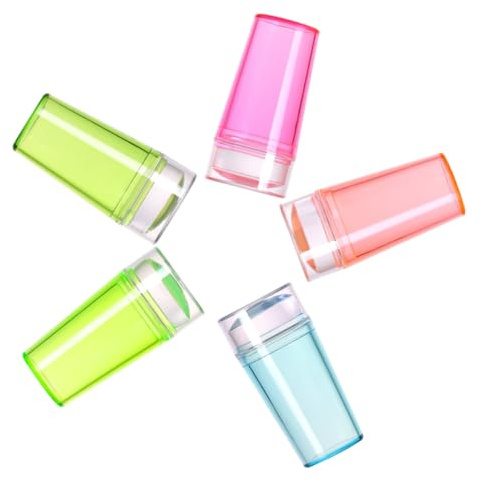 jojofuny Lot de 10 sets de Tampons à Ongles en Silicone Fluorescents 5 Sets Pochoirs pour Nail Art DIY Accessoires Manucure French Manucure Couleurs Mixtes