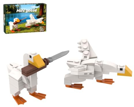 MOC-52526 – Ensemble de blocs de construction d'oiseaux d'oies – Ensemble de construction créatif sur le thème des oiseaux pour adultes à construire, décoration de maison et de bureau et cadeau (81