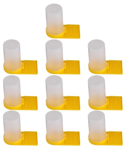 POPETPOP Dispensador de Agua para Abejas 10 Piezas Bebedero de Entrada para Colmenas Estación de Alimentación para Apicultura Plataforma de Descanso Diseño Europeo Compatible para