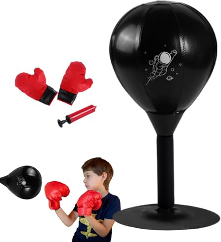 Sacco da boxe da scrivania, calmati, con guanti, sacco da boxe da scrivania, per camera da, palestra, dormitorio, uomini, donne, principianti, adolescenti, appassionati di sport