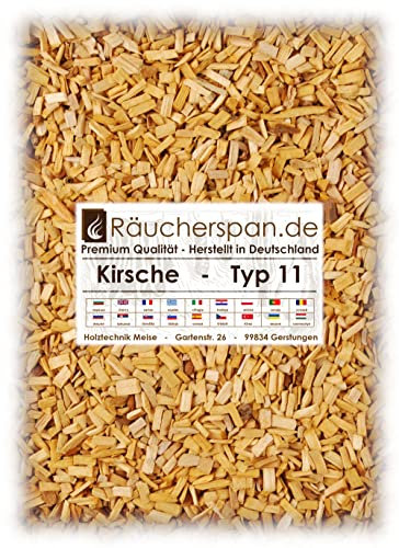 Räuchergold farine de fumage Cerise en bois de cerisier type 11, Pour fumage au chaud et räuchern chaudes, 1 kg