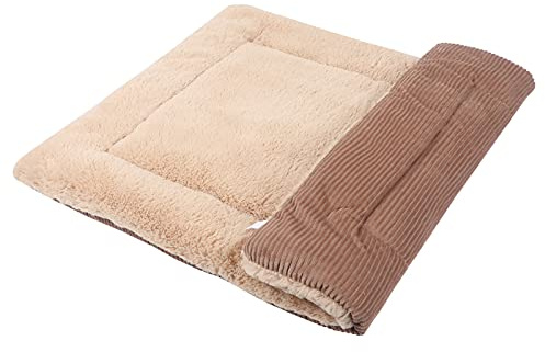 Vejaoo Matelas pour Chien, Matelas pour Animaux De Compagnie, Couverture De Chien XZ014 (M(75 X 50CM), Wick Khaki)