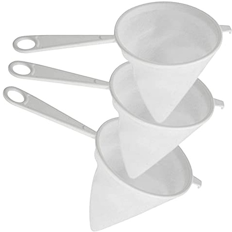 MGE - Set di 3 Colini Flanella - Colino Panno Cucina - Garza Alimentare per Filtrare - 3x Colino di Cotone x Alimenti - Colino in Tessuto per Alimenti - Filtro per Brodo - 14 cm