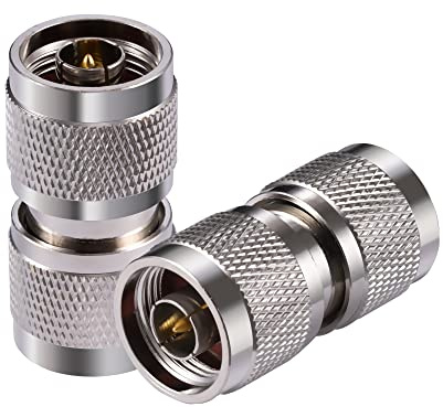 Vecys 2PCS N Connector Adapter N Typ Hane till N Typ Hane Coax Kabel Adapter 50 Ohm för CB Radio WiFi Antenn