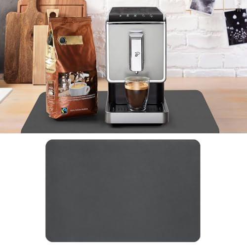 Tappetino scolapiatti assorbente 30x40 cm, grigio scuro, ideale per stoviglie e caffettiere
