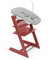 Stokke Tripp Trapp Chair (Warm Red) with Newborn Set (Grey) - Cosy, Safe & Simple to Use - for Newborns Up to 20 lbs