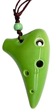 Zghhc 1 Stück Okarina, 6-Loch-Okarina-Instrument mit Lehrbuch für Anfänger, Alto C, Keramik-Okarina für Anfänger und professionelle Leistung