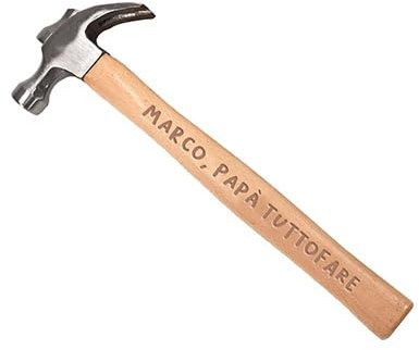 Papà Tuttofare Martello Personalizzato con Nome Inciso al Laser Idea regalo Festa Del Papà Natale Compleanno perfetto per ogni occasione nonni fai da te lavori in casa Made in Italy festa dei nonni