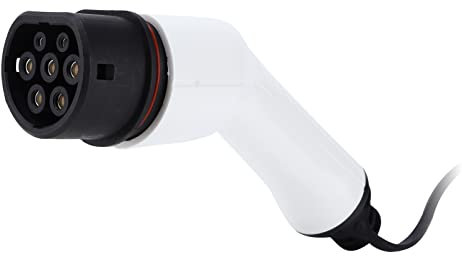Elektroauto Typ 2 Stecker, 32A EV-Ladegerät Weiblich Stecker, Typ 2 IEC 62196 EV Charger Ladestecker, für Typ 2 PHEV EV Elektrische Motorräder E-Bikes, IP44 Schutz, 3-Phase 32A (22 kW) Weiß EU 480 V