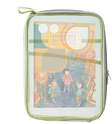 Carpeta transparente para documentos | Bolsa de archivos de gran capacidad | Organizador de cartera de archivos A4 | Carpeta transparente con cierre de cremallera | Bolsa de papelería resistente a la