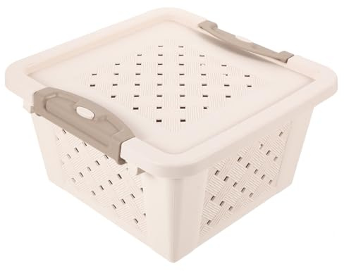 MERRYHAPY Breathable Hamster Carrier Box for Small Animals Large Capacity Pet Transport Cage for Outdoor Travel Plastic Storage Container for Guinea Pigs and Mice