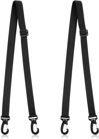 Alrhso Black Shoulder Strap, Adjustable Replacement Shoulder Strap, 60 Inch Universal Straps with Clips on Both Ends for Laptop Messenger Bag Briefcase Crossbody Bag Luggage Duffel